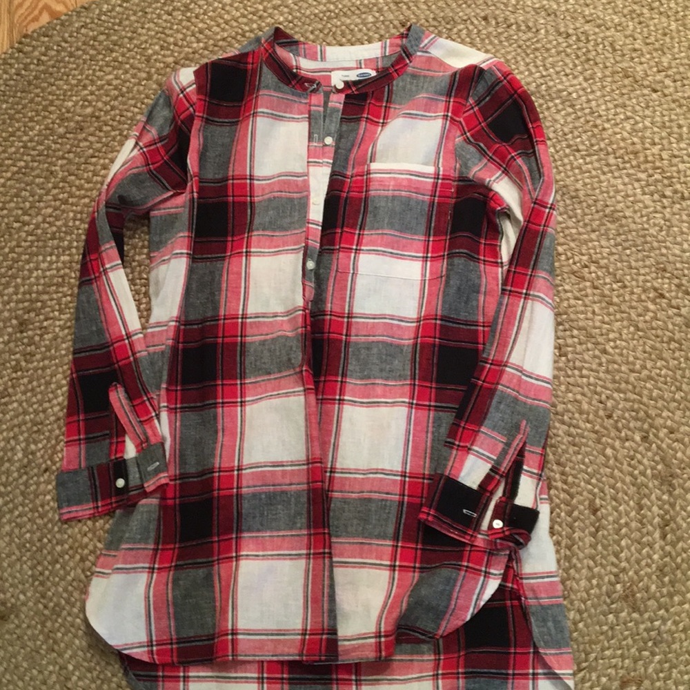 Old Navy Plaid Tunic, Size M